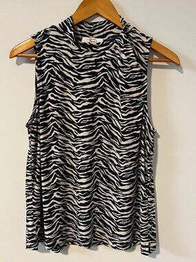 Beacon Apparel Sleeveless Blouse Zebra Print